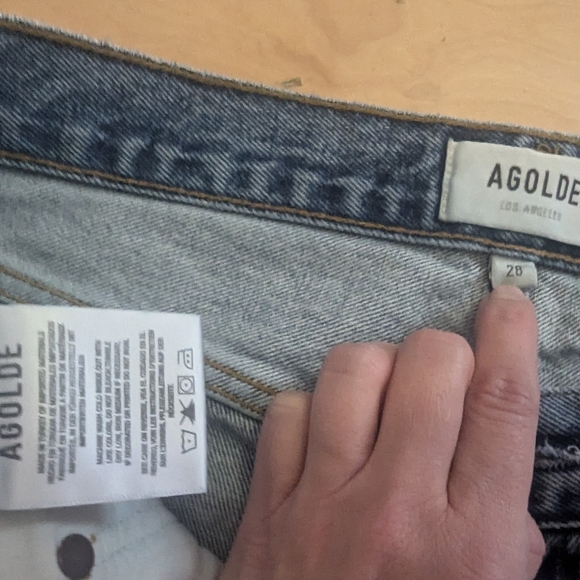 AGOLDE Mia mid rise distressed knee - Picture 2 of 3